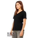 Bella + Canvas 6405CVC BLACK HEATHER right