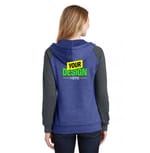 District DT296 Heathered Deep Royal/ Heathered Charcoal back