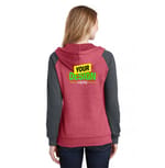 District DT296 Heathered Red/ Heathered Charcoal back