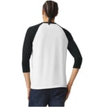 American Apparel 2003CVC WHITE/ BLACK back