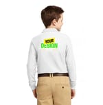 Port Authority Y500LS White back