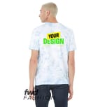 Bella + Canvas 3100RD WHT/ SKY BLUE back