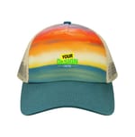 Watercolor Sunset/ Teal