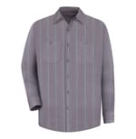 Charcoal/ Red/ White Stripe