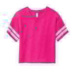 Heathered Dark Fuchsia/ White