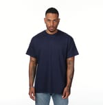 T-Shirt Uomo Gildan Ultra Cotton – 100% Cotone, Senza Cuciture, Doppio Ago, Taglie Forti (Rosa Sicurezza/Navy, S)