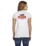 Gildan G640L White back