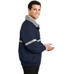 Port Authority J754R True Navy/ Grey Heather/ Reflective right