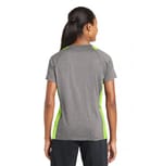 Sport-Tek LST361 Vintage Heather/ Lime Shock back