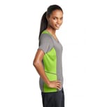 Sport-Tek LST361 Vintage Heather/ Lime Shock right
