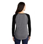 Sport-Tek LST400LS Black Triad Solid/ Dark Grey Heather back