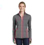 Charcoal Grey Heather/ Hot Coral