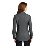 Port Authority LW645 Black/ Grey Steel back