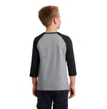 Port & Company PC55YRS Athletic Heather/ Jet Black back