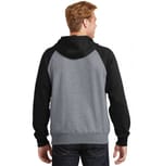 Sport-Tek ST267 Black/ Vintage Heather back