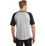 Sport-Tek T201 Heather Grey/ Black back