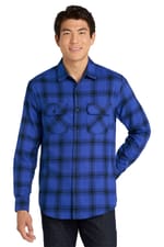 Royal/ Black Open Plaid