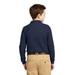 Port Authority Y500LS Navy back