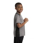Sport-Tek YST361 Vintage Heather/ Black right