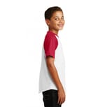 Sport-Tek YT201 White/ Red right