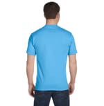 Hanes 5180 Aquatic Blue back