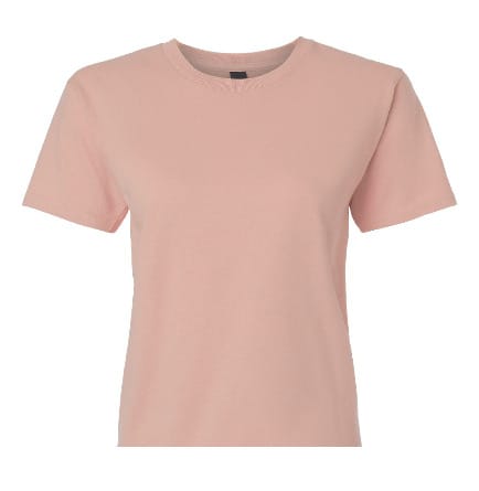 Gildan G500L Ladies Heavy Cotton T-Shirt – Missy Fit, Light Pink, Preshrunk 100% Cotton, Sizes S-3XL - View #6
